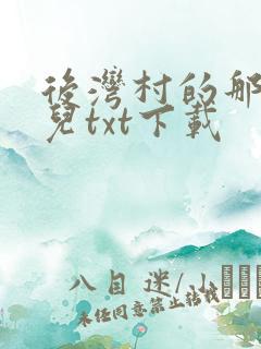 后湾村的那些事儿txt下载