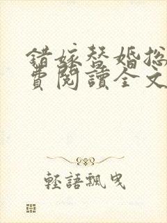 错嫁替婚总裁免费阅读全文