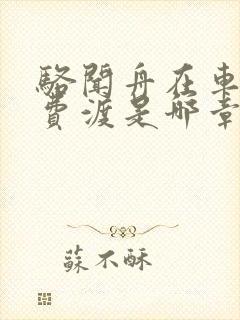 骆闻舟在车里干费渡是哪章