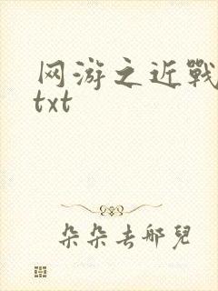 网游之近战法师txt