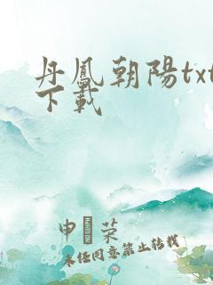 丹凤朝阳txt下载