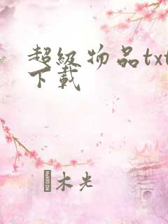 超级物品txt下载