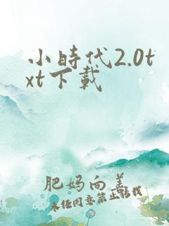 小时代2.0txt下载