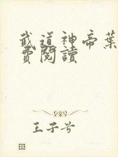 武道神帝叶辰免费阅读