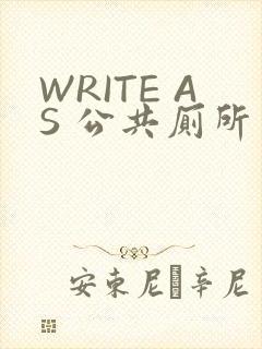 WRITE AS 公共厕所