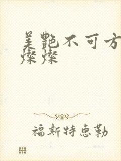 美艳不可方物耿灿灿