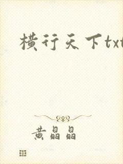 横行天下txt