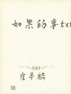 如果的事txt