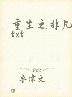 重生之非凡人生txt
