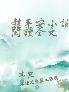 赵平安小说免费阅读全文