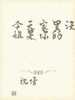 今天家里没人姐姐是你的