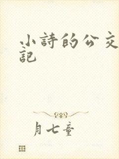 小诗的公交车日记