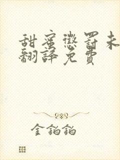 甜蜜惩罚未增删翻译免费