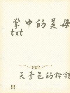 掌中的美母版主txt