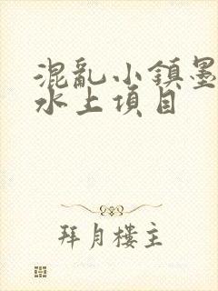 混乱小镇墨池砚水上项目