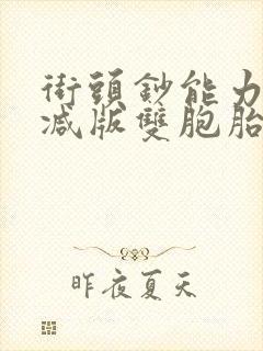 街头钞能力无删减版双胞胎