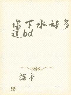 你下水好多下水道bd