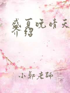 盛夏晚晴天剧情介绍