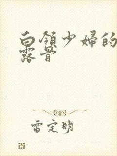 白领少妇的寂寞露骨