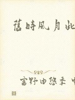 旧时风月此时情