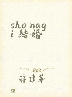 sho nagi 结婚
