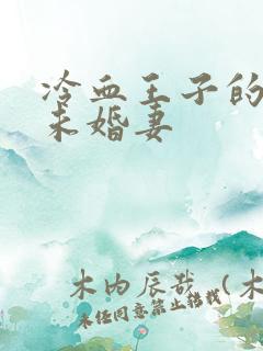 冷血王子的贫穷未婚妻