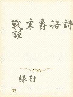 战寒爵洛诗涵小说