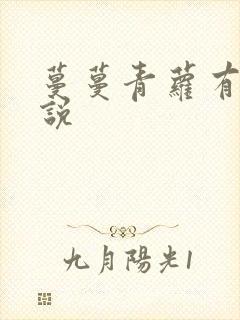 蔓蔓青萝有声小说