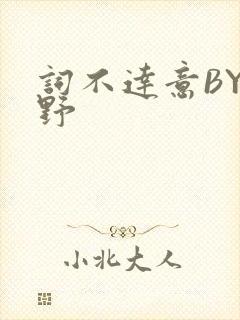 词不达意BY咩野