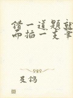 错一道题就往下面插一支笔怎么办