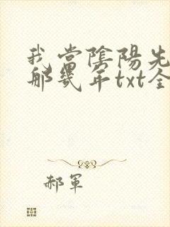 我当阴阳先生的那几年txt全集下载
