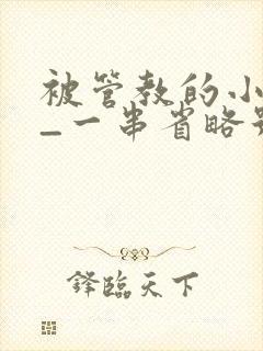 被管教的小美人_一串省略号_