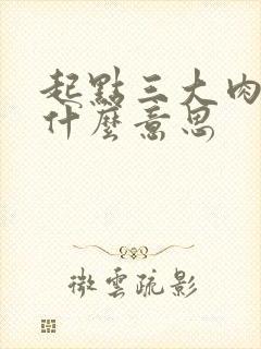 起点三大肉器是什么意思