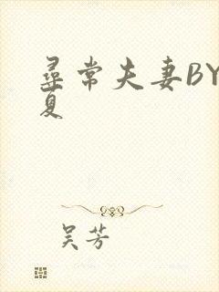 寻常夫妻BY写夏