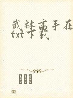武林高手在校园txt下载
