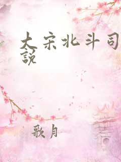 大宋北斗司 小说