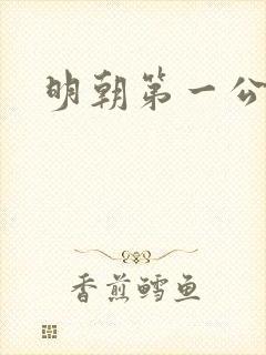 明朝第一公子