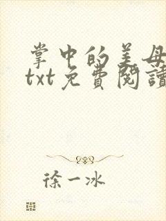 掌中的美母版主txt免费阅读