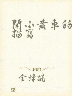 开小黄车的细腻描写