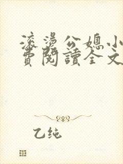 滚烫公媳小说免费阅读全文