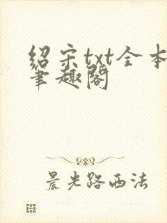 绍宋txt全本笔趣阁