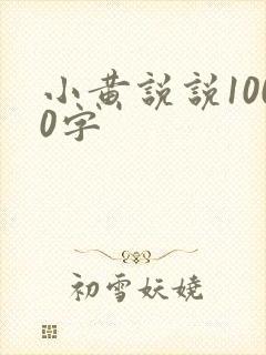 小黄说说1000字