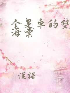 全是车的双男主海棠