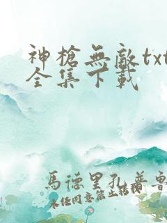 神枪无敌txt全集下载