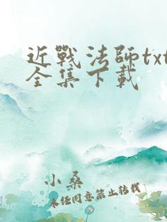 近战法师txt全集下载
