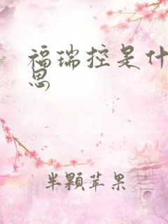 福瑞控是什么意思