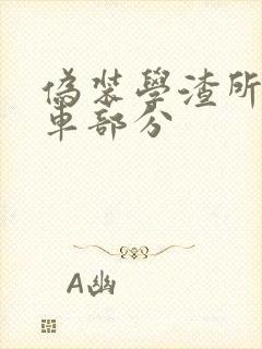 伪装学渣所有开车部分