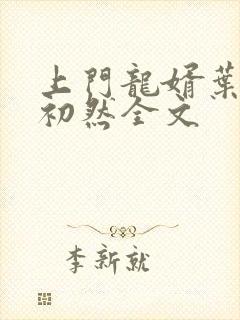 上门龙婿叶辰萧初然全文