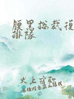 腹黑总裁复婚请排队