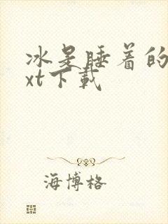 冰是睡着的水txt下载